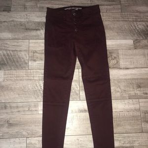 Maroon leggings from American eagle size 4 regular